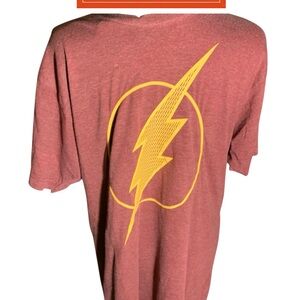 Red Graphic Tee with Yellow Lightning Bolt (item#10173)